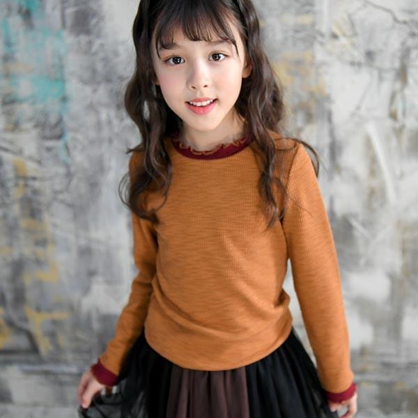 長袖トップス 韓国子供服 Bee 女の子 トップス カットソー リブ メロウ ハイネック 秋 冬 100 110 1 130 140 150 Taa 子供服bee 通販 Yahoo ショッピング