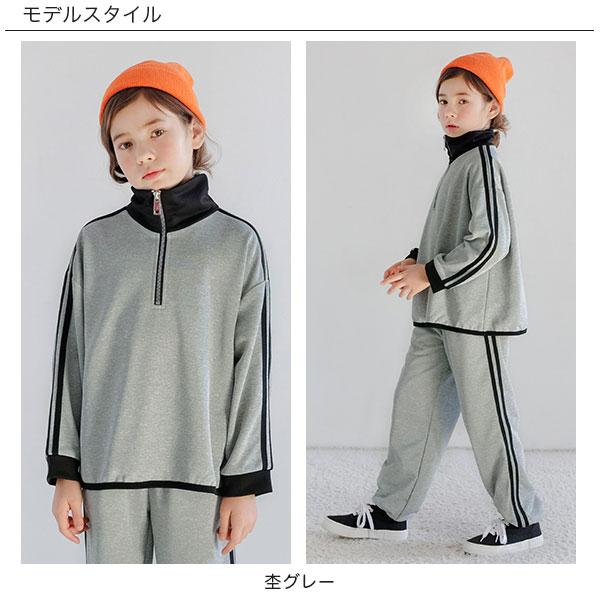 ハーフジップ付トップス 子供服 子ども服 こども服 キッズ 女の子 男の子 切り替え 配色 ライン 春 秋 冬 100 110 120 130 140 150 24年SS新作｜kodomofuku-bee｜10