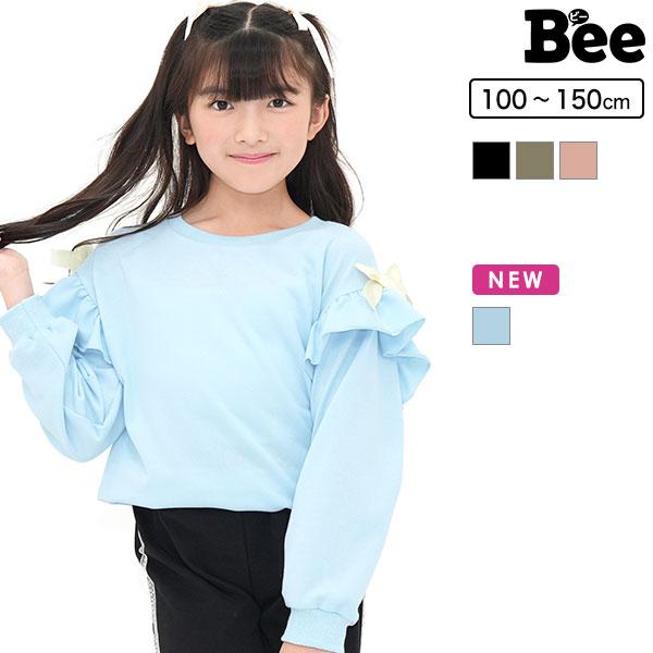 Bee des Bee 【最大1,000円OFF】 リボンフリルトップス 長袖 子供服