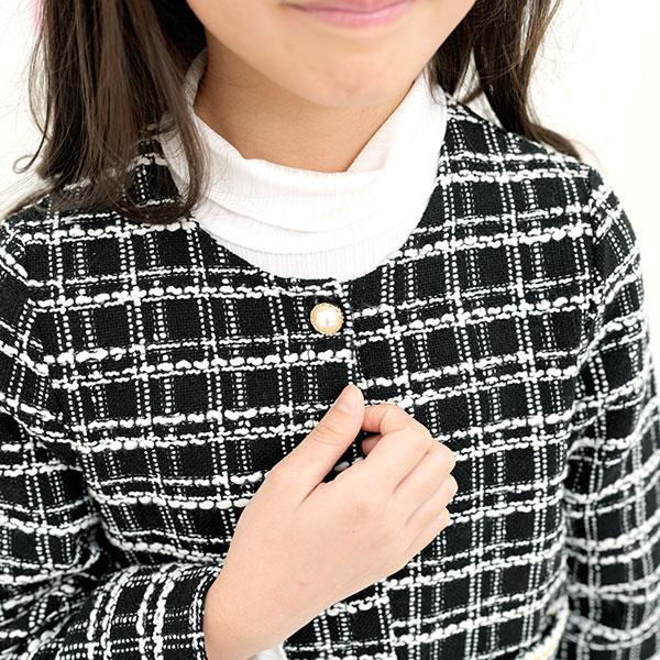Bee des Bee ツイードジャケット 羽織り アウター 長袖 子供服 キッズ