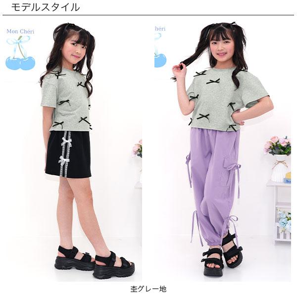 Bee des Bee クロップド丈リボントップス Tシャツ 半袖 子供服 キッズ
