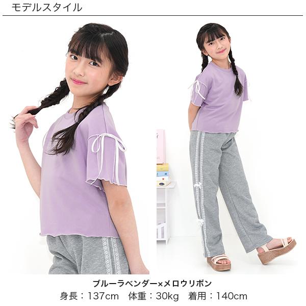 Bee des Bee クロップド丈リボンメロウトップス Tシャツ 半袖 子供服