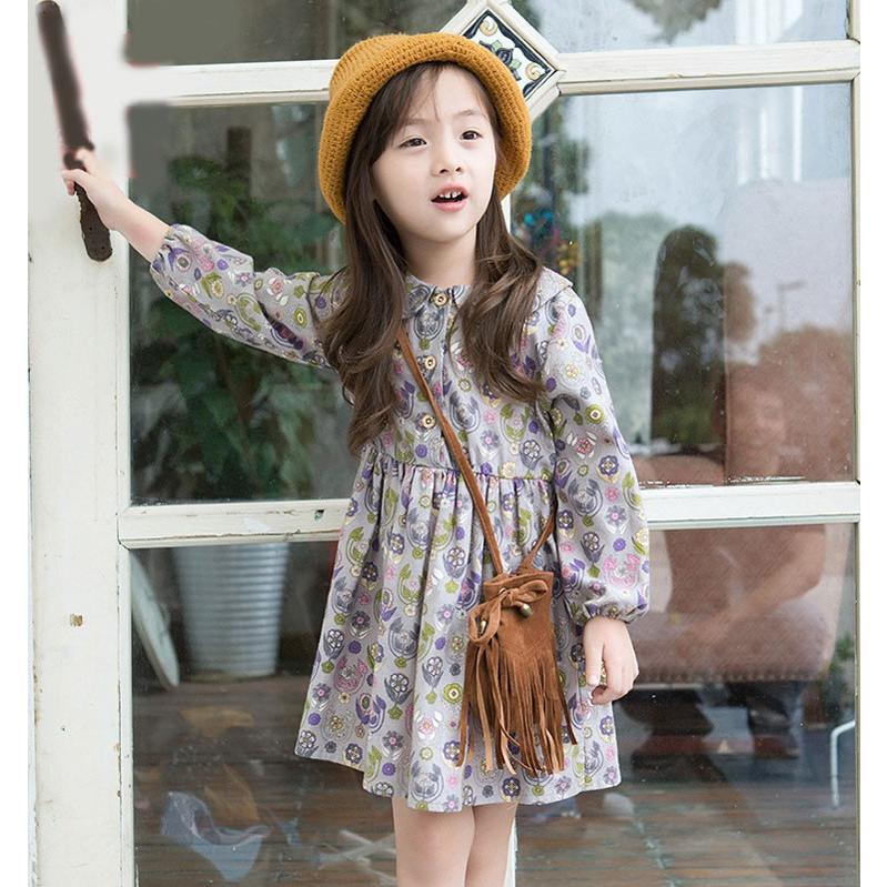 秋新作 キッズ 花柄 長袖 ワンピース 可愛い 長袖ワンピース フラワー 洋服 綿100 子供服 女の子 可愛い Aラインワンピース 子供用 ガールズ 子供服 Kids World 通販 Yahoo ショッピング