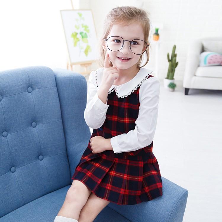子供服kids World 秋新作 キッズ スクールガール風 タータン チェック柄切り替えワンピース 丸襟付き 可愛い 長袖 チェック ワンピース 5 400円以上送料無料 子供服 Kids World 通販 Yahoo ショッピング