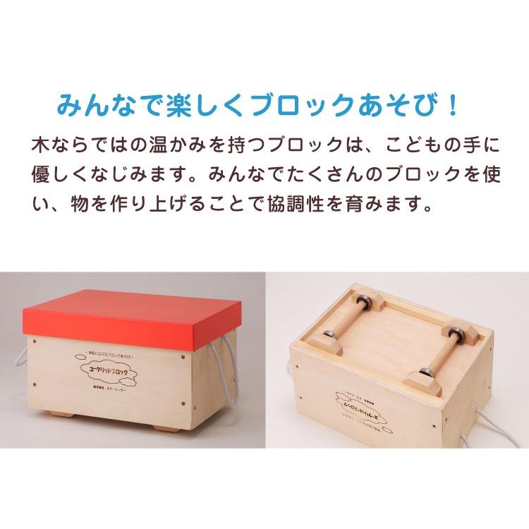 ユークリッドブロック 600ピース 収納木箱ケース付 知育玩具