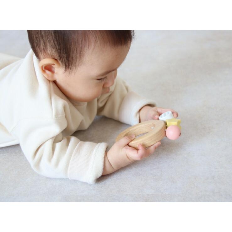 木のおもちゃ 知育玩具 ボンボンラトル Bonbon Rattle ガラガラシンプル おしゃれ かわいい 木製 おもちゃ 0歳 1歳 赤ちゃん ベビー 出産祝い ギフト｜kodomonofuton｜07