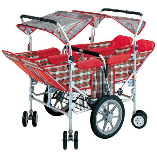 多人数用ベビーカート 対面式四人乗りタイプ ノーパンクタイヤ