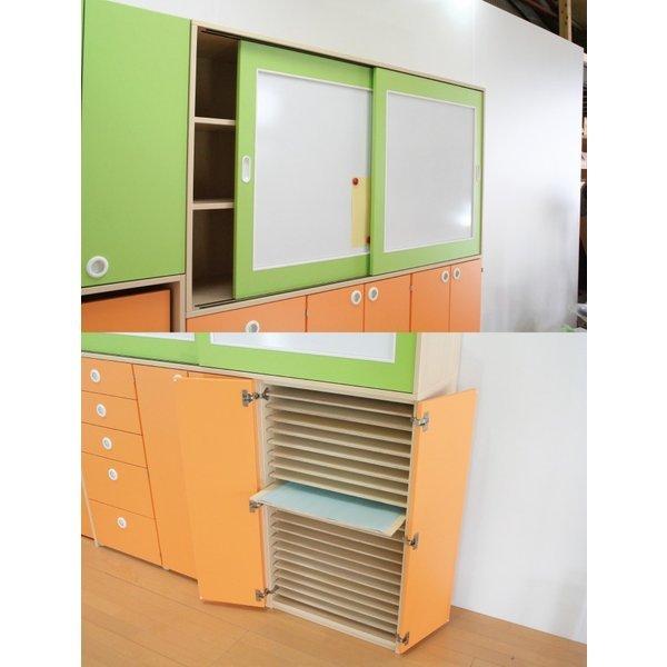 セミオーダー家具 画紙整理棚 法人向け 木製大型家具 保育園 保育所