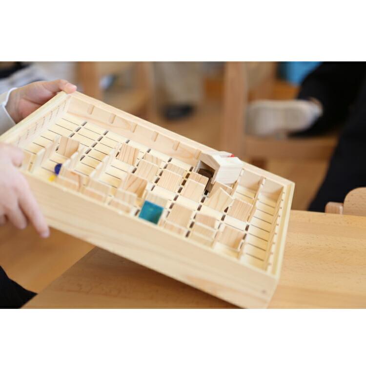 知育玩具 木のおもちゃ きみたつメイロ 迷路 めいろ 4才から 遊び 木製