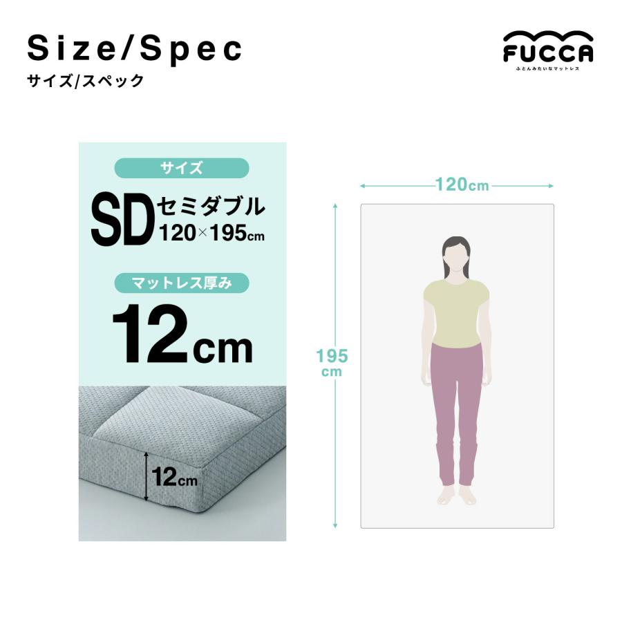 マットレス シングル セミダブル ダブル 敷き布団 ベッド用 FUCCA