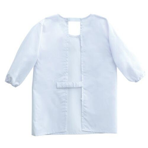 給食着かっぽう着型 白 LL・3L |N＃500| 制菌加工 長袖 マジック