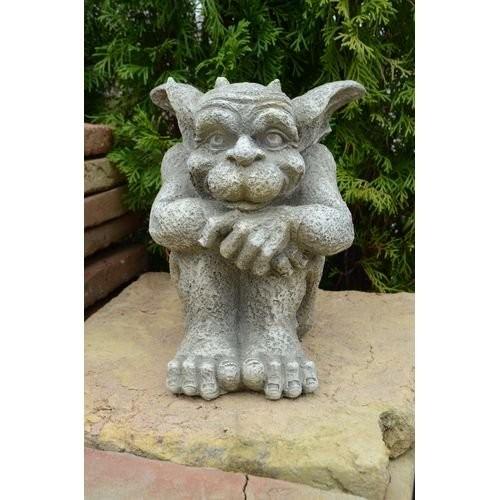 ガーゴイル２個組セット 庭 置物 イングリッシュガーデン 中世