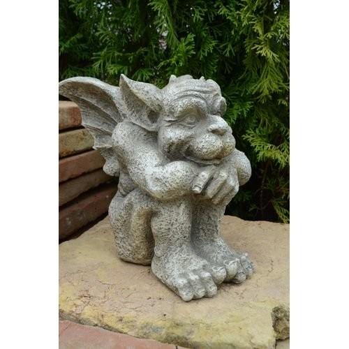 ガーゴイル２個組セット 庭 置物 イングリッシュガーデン 中世