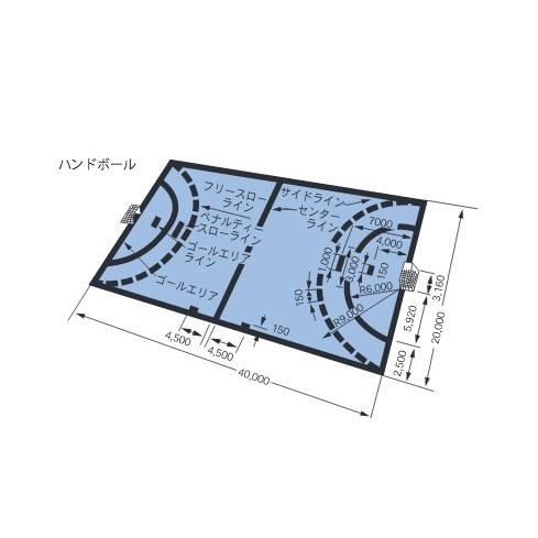 訳ありセール格安 ハンドボールゴールネット協会検定品 ２枚組 235dt 1本 六角目 ホワイト 日本製 Handball Net 独創的 Prcs Org Pk
