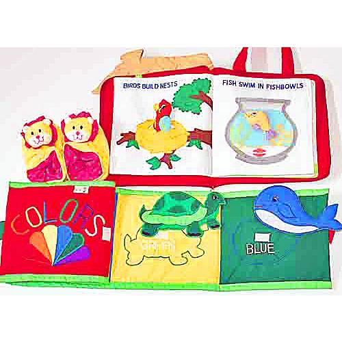 布絵本 RIGHT AT HOMEとCOLORS&SHAPES BOOKとおまけ付きアニマルルームシューズ　ジョイフルギフトセット |  | 02