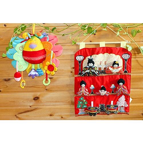 おひなまつり  布の壁掛けおひなさま\u0026 アクティビテイ・トイ ピヨピヨバード     おひなまつりギフトセット  初節句の画像