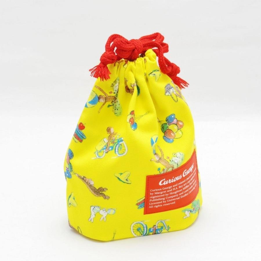 おさるのジョージ 大割引 ランチ巾着 M 学研ステイフル お弁当 ランチ袋 送料無料