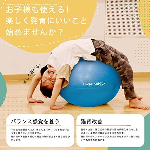 Appife バランスボール ブルー 空気入れ付属 直径約55cm 耐荷重約100kg 空気式 自宅用 大人 子供 女性 男性 エアー フィットネ S ココロオドル 通販 Yahoo ショッピング