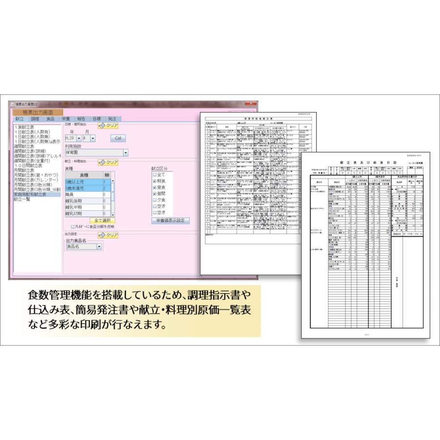 【栄養計算ソフト】EIBUN LiteJr Ver.2（保育園版）_5