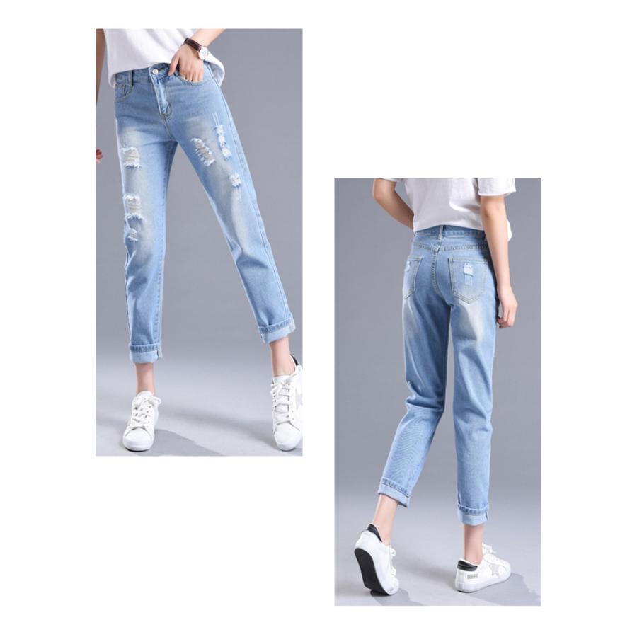 KOEISTORE デニムパンツ レディース 春 夏 春夏 黒 白 ダメージ KOEISTORE デニムパンツ レディース 春 夏 春夏 黒 白 ダメージ