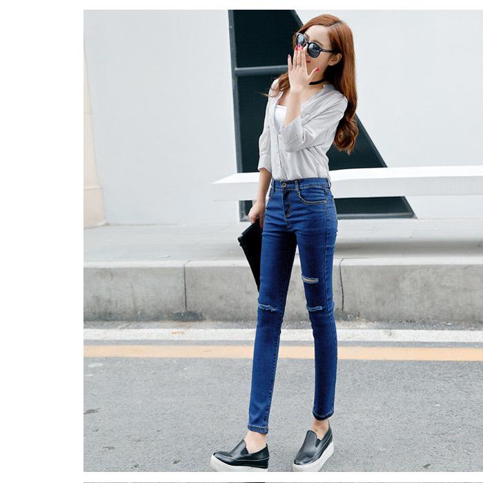 ダメージジーンズ レディース 秋 冬 秋冬 黒 スキニーパンツ クラッシュ ストレッチ デニム 美脚 パギンス ブラック ネイビー ボーイフレンドデニム 送料無料 T008 Koei Store 通販 Yahoo ショッピング