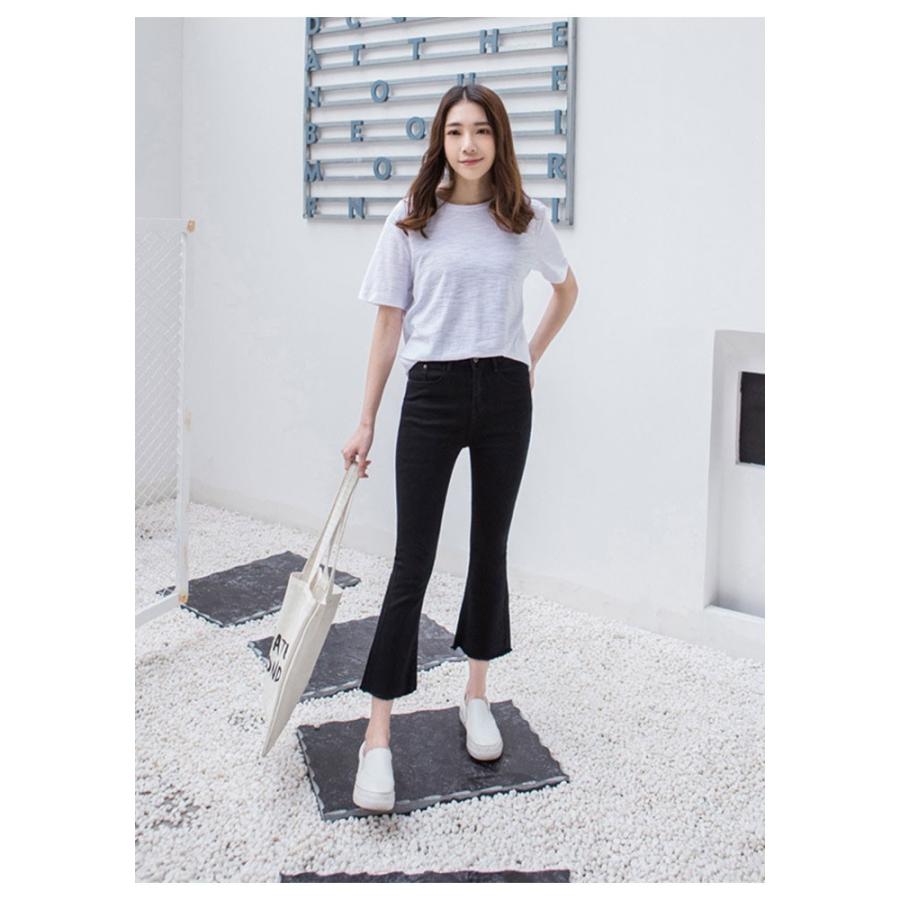 KOEISTORE デニムパンツ ジーンズ レディース 7分丈 ベルボトム KOEISTORE デニムパンツ ジーンズ レディース 7分丈 ベルボトム