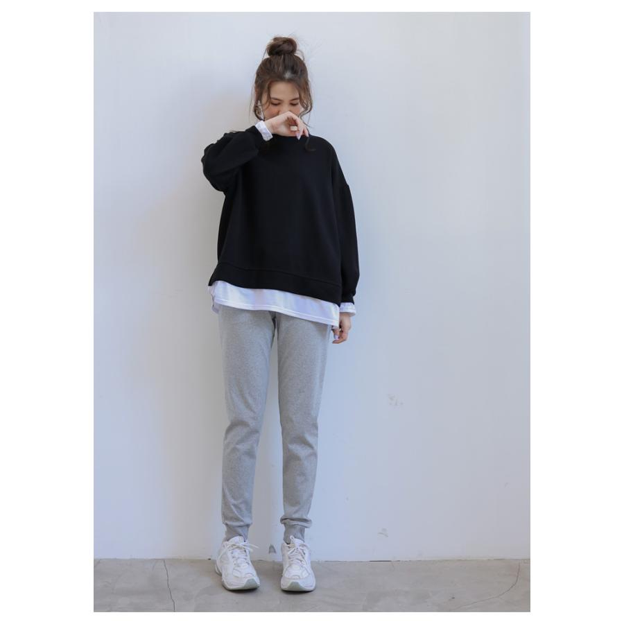 KOEISTORE 裏起毛パンツ レディース 秋 冬 秋冬 黒 裏起毛