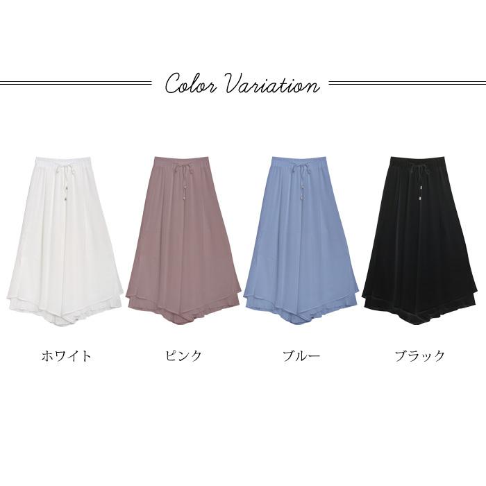 KOEISTORE ワイドパンツ レディース 秋 冬 秋冬 黒 白 ガウチョ