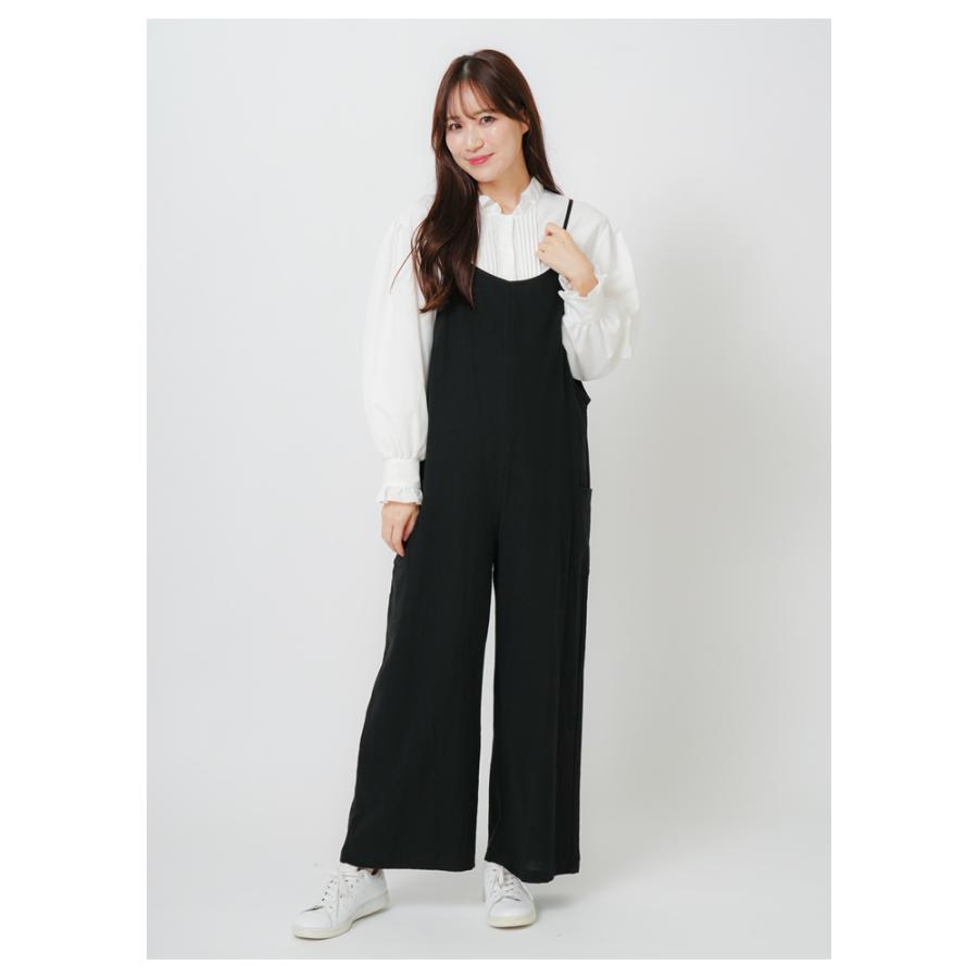 KOEISTORE サロペット レディース 秋 冬 秋冬 黒 オールインワン