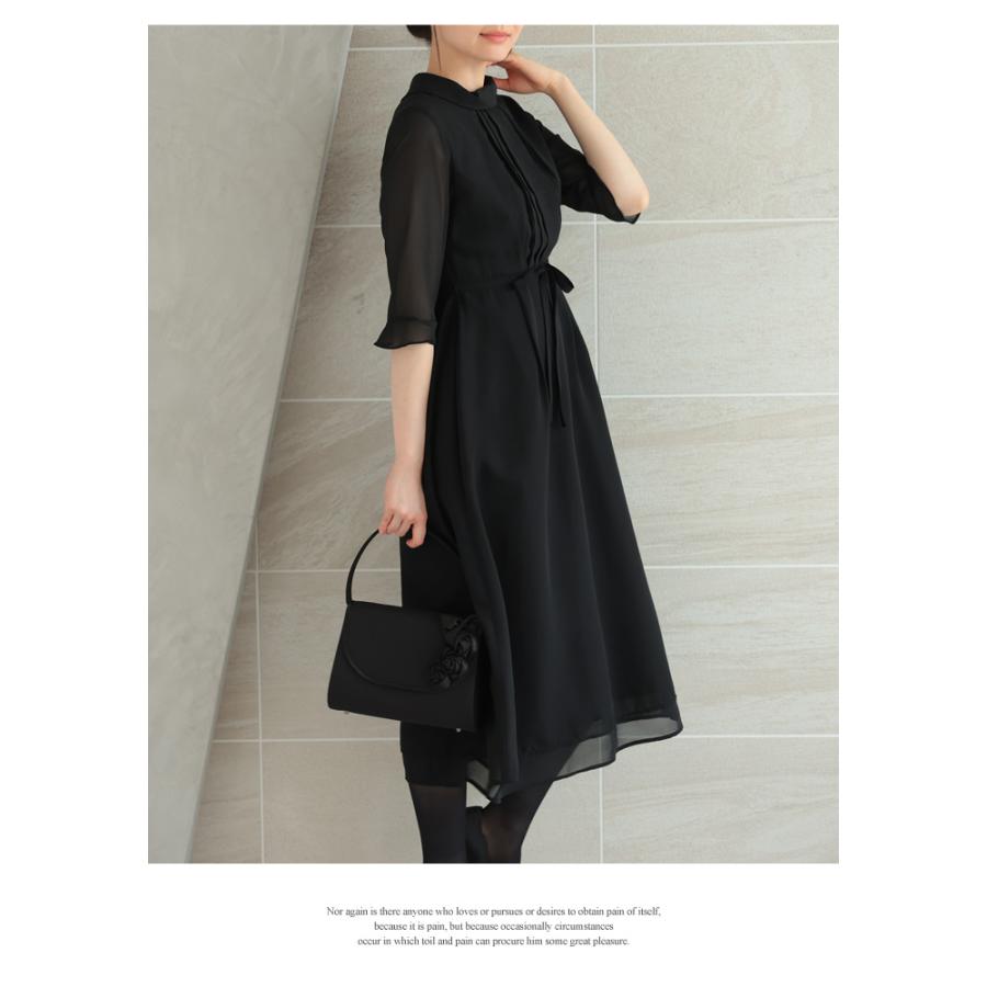 パーティードレス レディース 春 夏 春夏 黒 結婚式 ドレス 5分袖 半袖 ワンピース フォーマル ミディアム ロングドレス ブラック M L 30代 40代 KOEISTORE（コウエイストア） パーティードレス レディース 秋 冬 秋冬