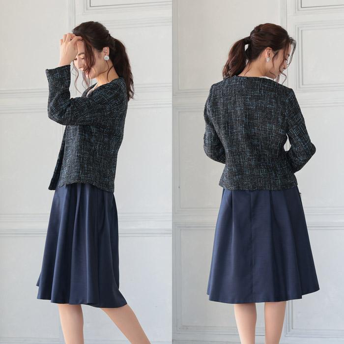 K.T ロロピアーナ カシミヤ混 スカートスーツセットアップ 大きいサイズ17号 ns162510-b.jpg