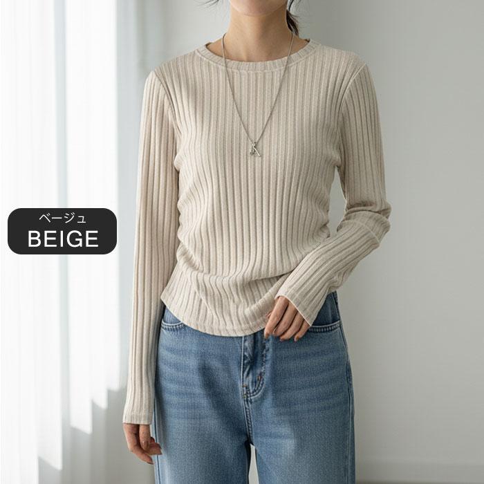 KOEISTORE（コウエイストア） リブニット レディース 微起毛 長袖