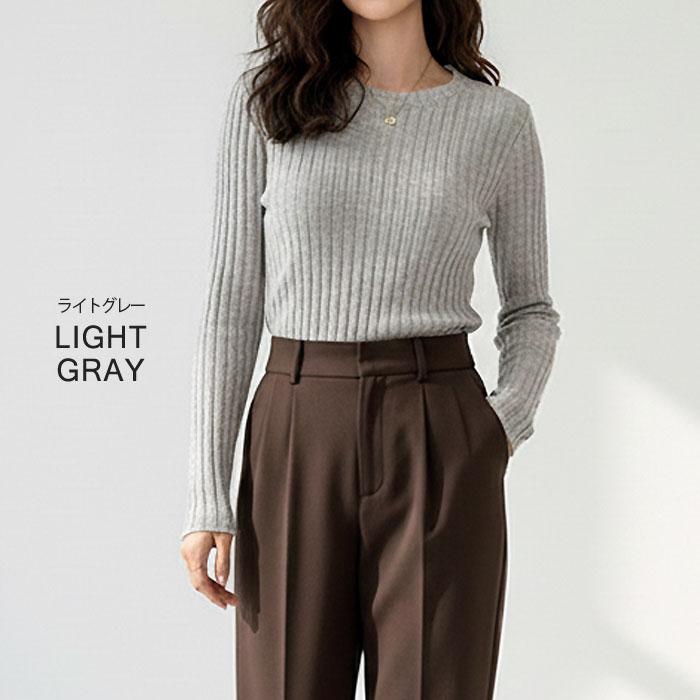 KOEISTORE（コウエイストア） リブニット レディース 微起毛 長袖