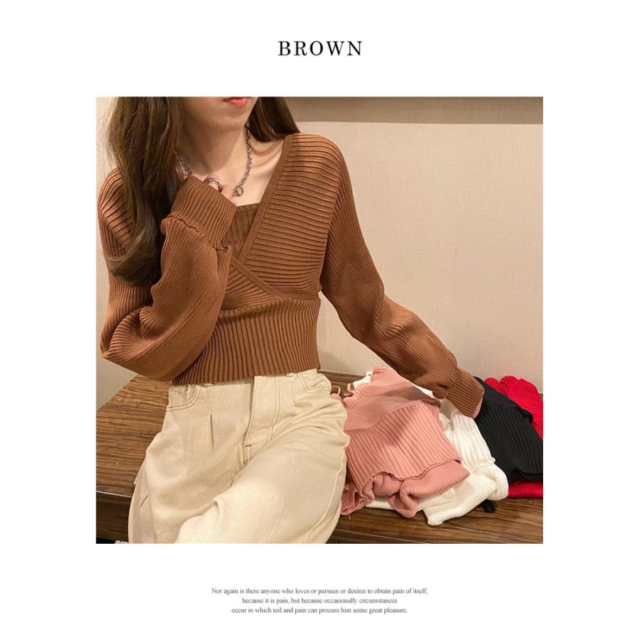 KOEISTORE ニットトップス レディース 春 夏 春夏 黒 白 長袖 KOEISTORE ニットトップス レディース 春 夏 春夏 黒 白 長袖