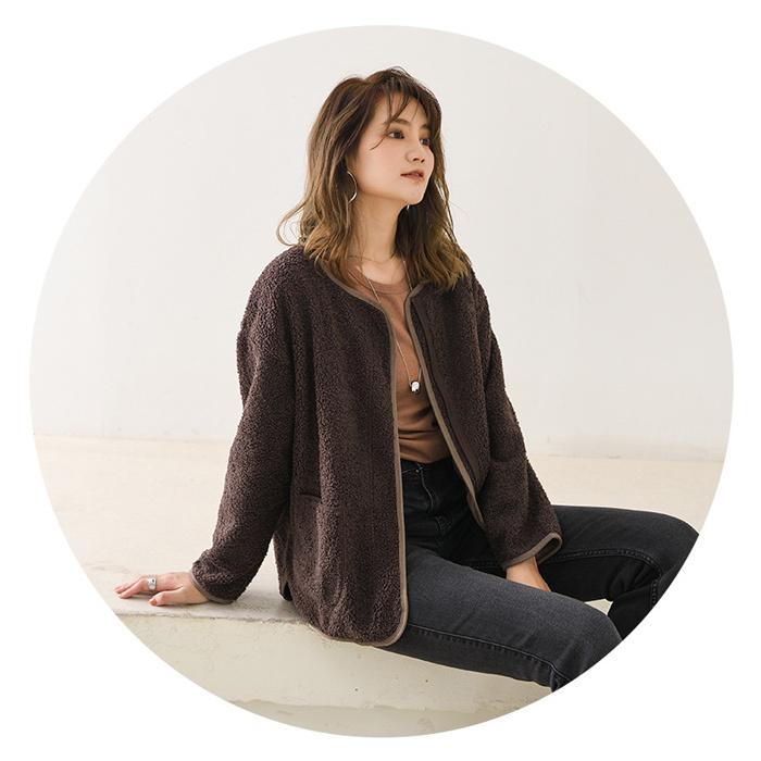 ジャケット・アウター bibiy.ODETTE BOA CARDIGAN SALE】ヴァンソン エ ミレイユ VINCENT ET MIREILLE ボア