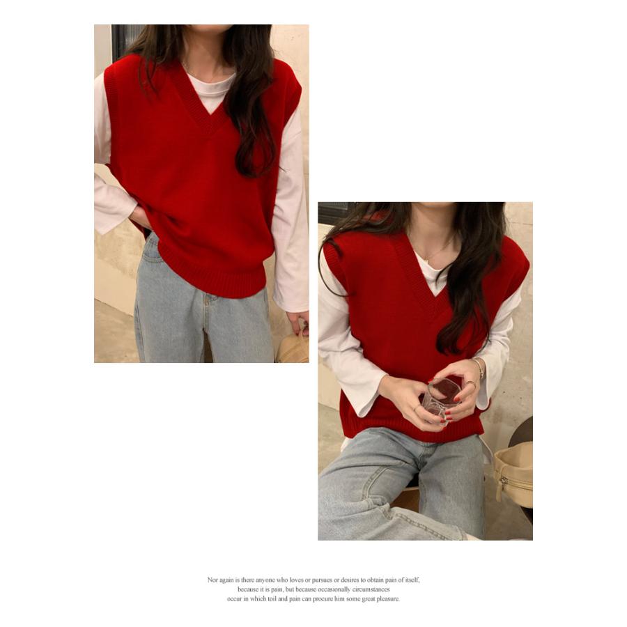 reddish brown ブラック ニット セーター サイズ40 - トップス