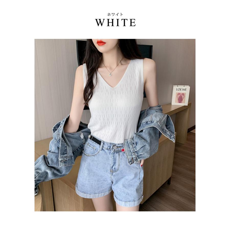 KOEISTORE ニットトップス レディース 春 夏 春夏 黒 白 タンク KOEISTORE ニットトップス レディース 春 夏 春夏 黒 白 タンク
