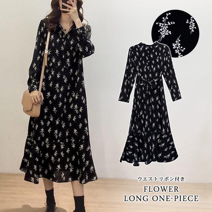KOEISTORE ワンピース レディース 春 夏 春夏 花柄 黒 ひざ下 KOEISTORE ワンピース レディース 春 夏 春夏 花柄 黒 ひざ下
