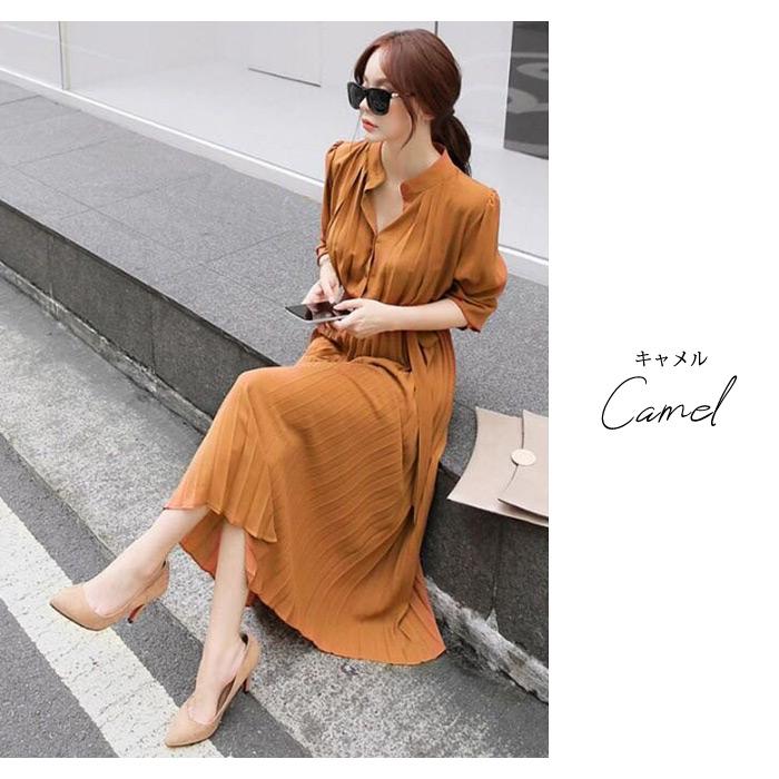 KOEISTORE ワンピース レディース 秋 冬 秋冬 黒 プリーツ