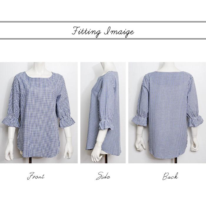 KOEISTORE ブラウス レディース 春 夏 春夏 黒 ギンガムチェック KOEISTORE ブラウス レディース 春 夏 春夏 黒 ギンガムチェック