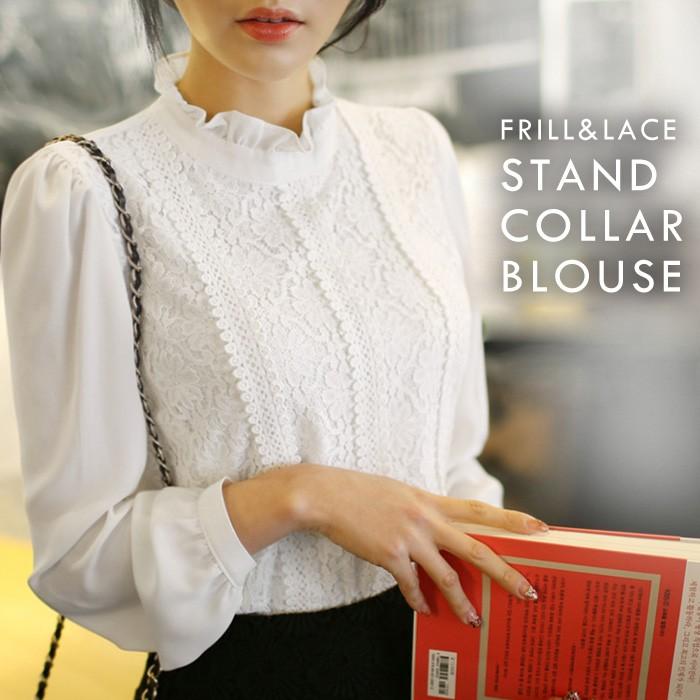 KOEISTORE ブラウス 白 レディース レース 長袖ブラウス KOEISTORE ブラウス 白 レディース レース 長袖ブラウス