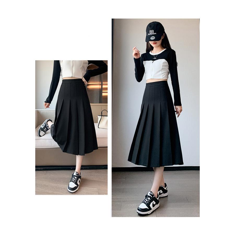 KOEISTORE プリーツスカート レディース 秋 冬 秋冬 黒 スカート