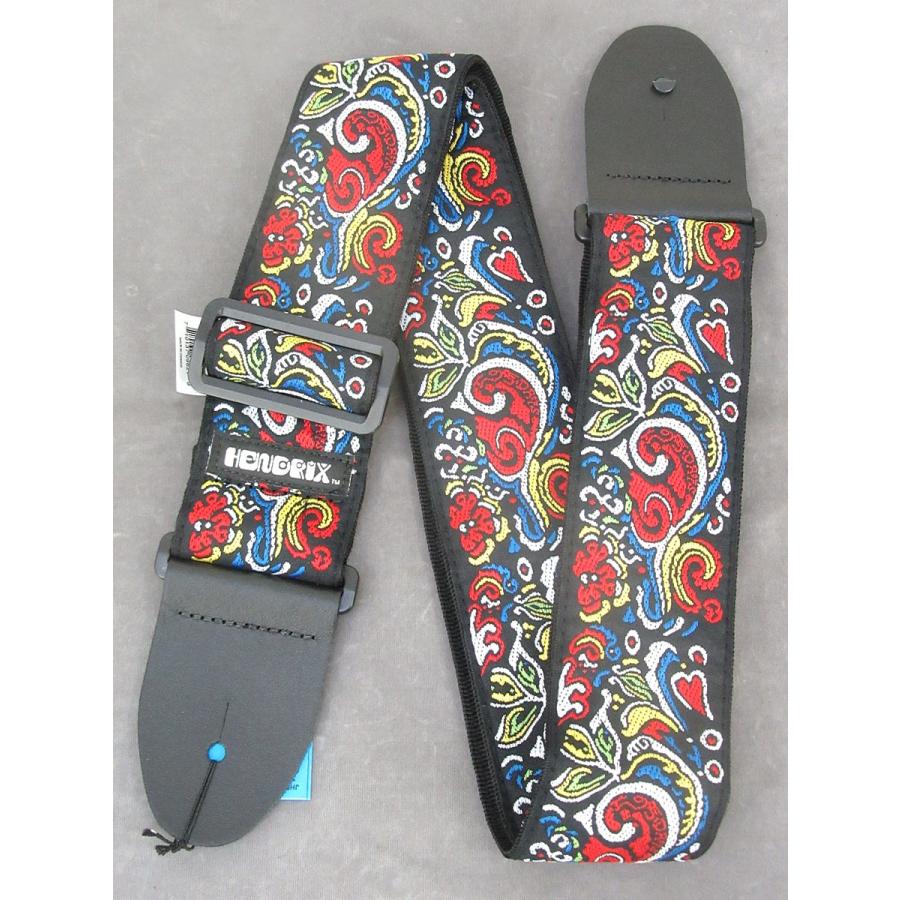 Tracolla Per Chitarra DUNLOP JH28 Jimi Hendrix - Jacquard UV, Reattiva Alla Luce Nera, Regolabile, Finiture In Vera Pelle