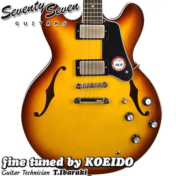 Seventy Seven Guitars EXRUBATO-STD-JT ITB（スペア弦、レビュー特典付き）エレキギター セミアコ