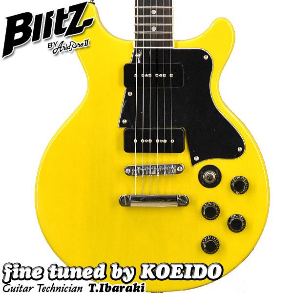 BLITZ aria proレスポールスペシャル　イエローナチュラル　美品 Aria Proll BLITZ by ARIA BLP-SPL/DC YL（クリップチューナー