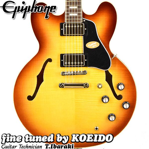 Epiphone ES335 Figured Raspberry Tea Burst (スペア弦、クリップチューナー付き) エピフォン