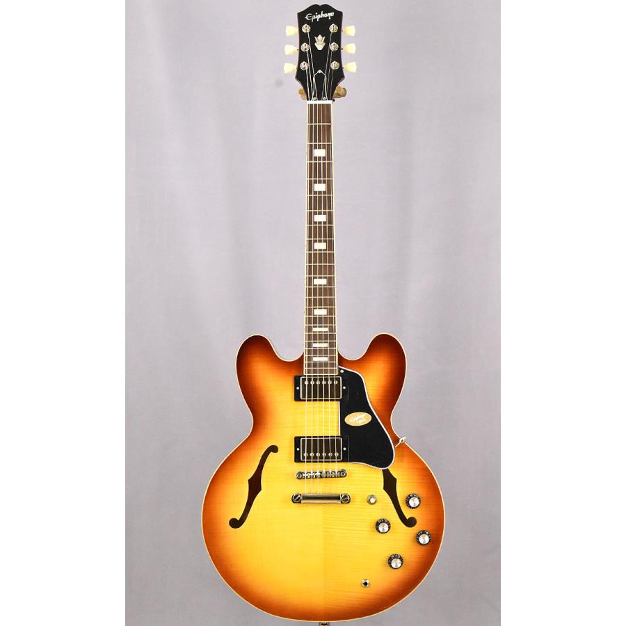 Epiphone ES335 Figured Raspberry Tea Burst (スペア弦、クリップチューナー付き) エピフォン