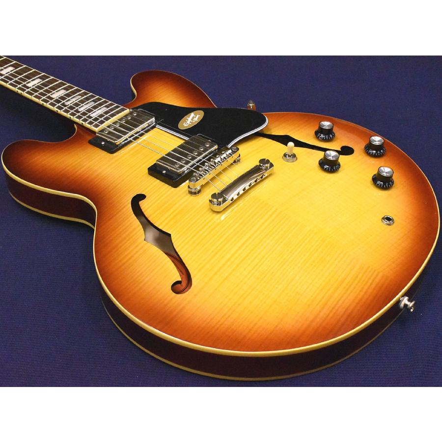 Epiphone ES335 Figured Raspberry Tea Burst (スペア弦、クリップチューナー付き) エピフォン