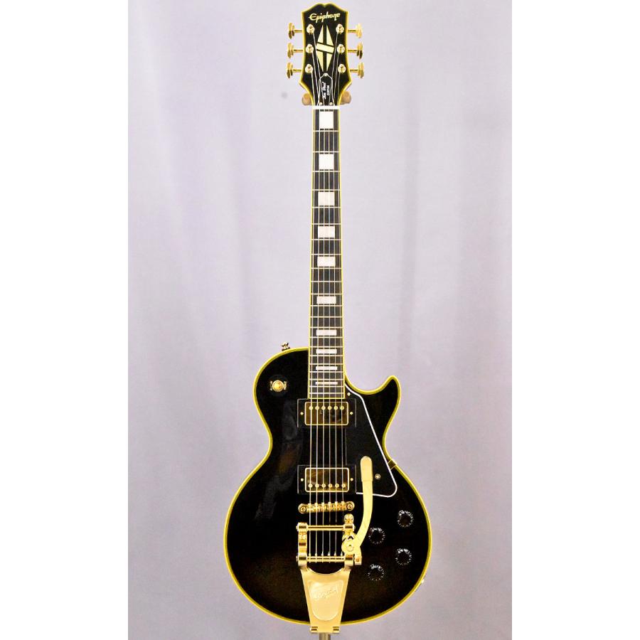 Epiphone Joe Bonamassa 1959 Les Paul Custom with Bigsby Antique Ebony（スペア弦、クリップチューナー付き）エピフォンの画像