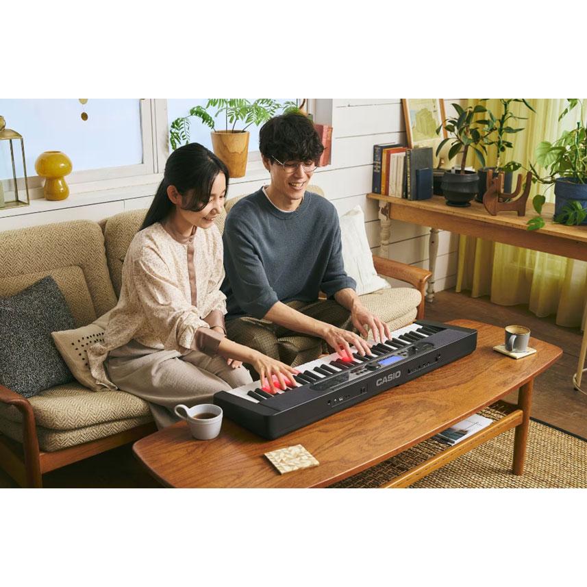 CASIO（カシオ） LK-540 BK キーボード お手入れクロス付き 光ナビ 61